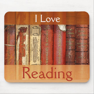I Liebe lesenMousepad Mousepad