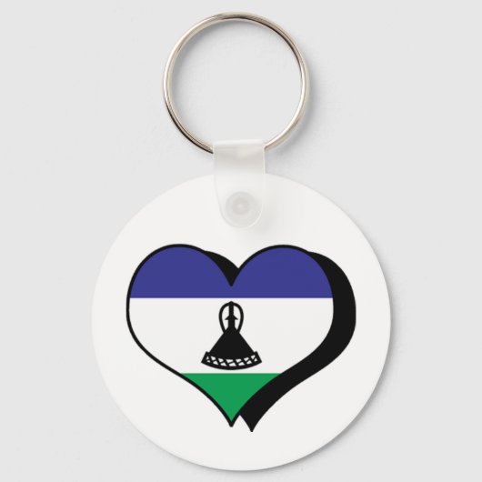 I Liebe Lesotho Schlüsselanhänger (Vorderseite)