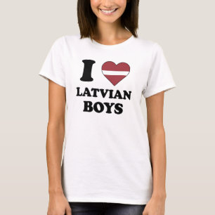 I Liebe Lettische Jungen T-Shirt