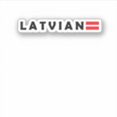 I Liebe Lettland Aufkleber (Vorderseite)