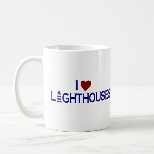 I Liebe-Leuchttürme Kaffeetasse (Links)