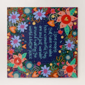 I Liebe Leute zitieren Herz-Blume Hübsch Puzzle (Horizontal)