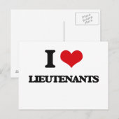 I Liebe Leutnants Postkarte (Vorne/Hinten)