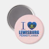 I Liebe Lewisburg, PA Magnet (Vorderseite/Rückseite)