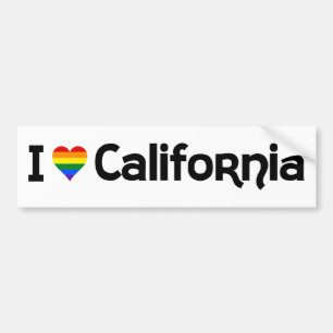I Liebe LGBT California Autoaufkleber