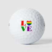 I Liebe LGBT Golfball (Vorderseite)
