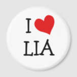 I Liebe Lia Magnet<br><div class="desc">Ich Liebe Lia Herzdesign. Niedliche Geburtstag Geschenkideen.</div>