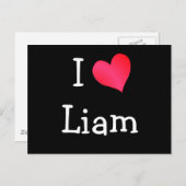I Liebe Liam Postkarte (Vorne/Hinten)
