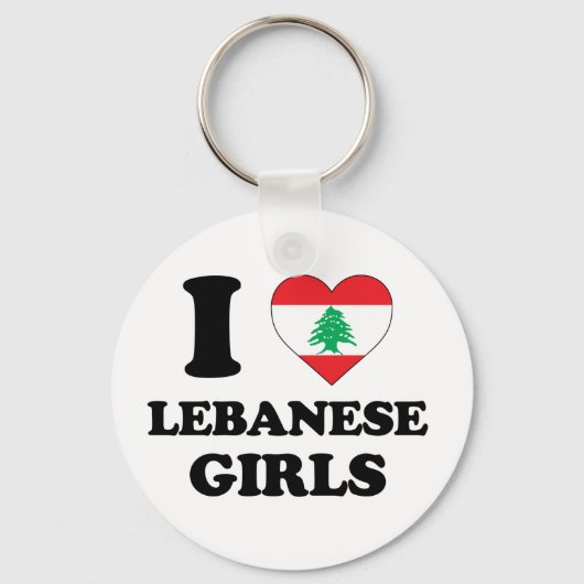 I Liebe libanesische Mädchen Schlüsselanhänger (Vorderseite)