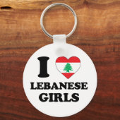 I Liebe libanesische Mädchen Schlüsselanhänger (Vorderseite)