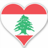 I Liebe Libanon Flagge Aufkleber (Vorderseite)