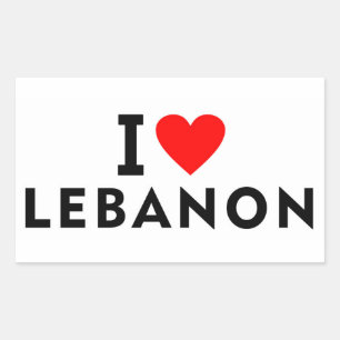 I Liebe Libanon Land wie Herztourismus Rechteckiger Aufkleber