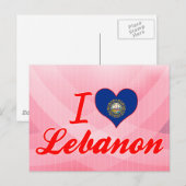 I Liebe Libanon, New Hampshire Postkarte (Vorne/Hinten)