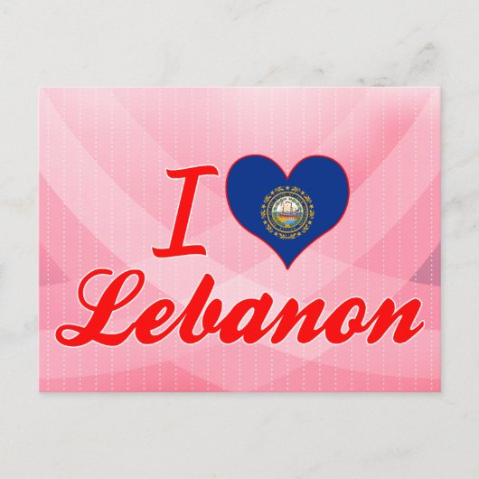 I Liebe Libanon, New Hampshire Postkarte (Vorderseite)