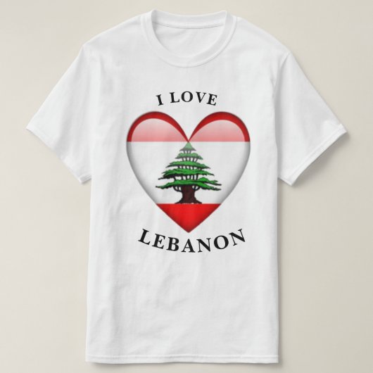 I Liebe Libanon T-Shirt (Design vorne)