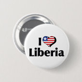 I Liebe Liberia Flag Button (Vorne & Hinten)