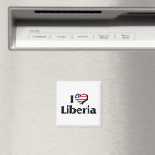 I Liebe Liberia Flag Magnet (In Situ (Geschirrspüler))