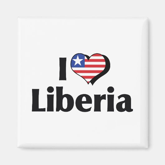 I Liebe Liberia Flag Magnet (Vorne)