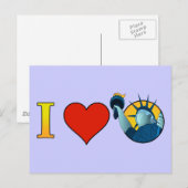 I Liebe Liberty Postkarte (Vorne/Hinten)