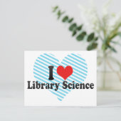 I Liebe Library Science Postkarte (Stehend Vorderseite)