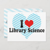 I Liebe Library Science Postkarte (Vorne/Hinten)