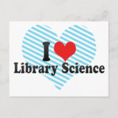 I Liebe Library Science Postkarte (Vorderseite)