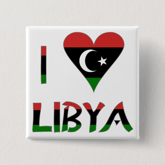 I Liebe Libyen Button (Vorderseite)