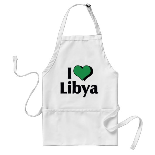 I Liebe Libyen-Flagge Schürze (Vorne)