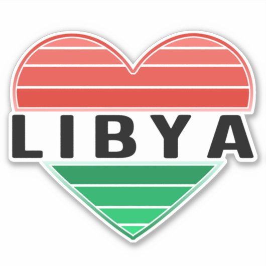 I. Liebe Libyen, Libyens Herz Aufkleber (Vorderseite)