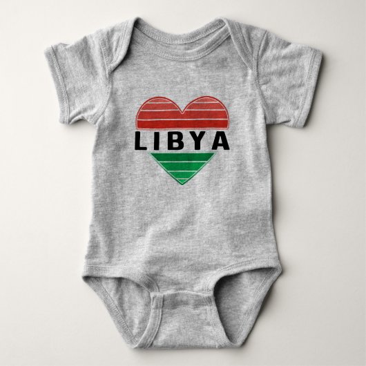 I. Liebe Libyen, Libyens Herz Baby Strampler (Vorderseite)