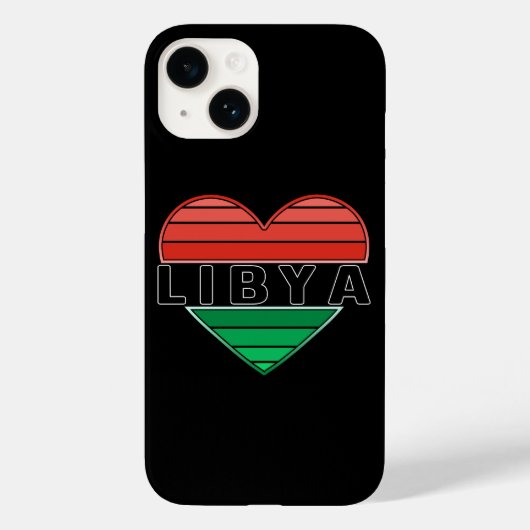 I. Liebe Libyen, Libyens Herz Case-Mate iPhone Hülle (Rückseite)