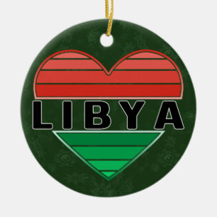 I. Liebe Libyen, Libyens Herz Keramik Ornament