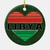 I. Liebe Libyen, Libyens Herz Keramik Ornament (Hinten)
