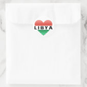 I. Liebe Libyen, Libyens Herz Runder Aufkleber (Tasche)
