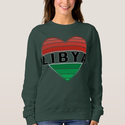 I. Liebe Libyen, Libyens Herz Sweatshirt (Vorderseite)