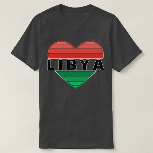 I. Liebe Libyen, Libyens Herz T-Shirt (Design vorne)