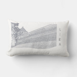 I Liebe Lida Belarus Architektur Schloss Sketch Lendenkissen