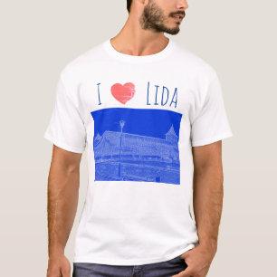 I Liebe Lida Belarus Architektur Schloss Sketch T-Shirt