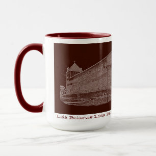 I Liebe Lida Belarus Architektur Schloss Sketch Tasse