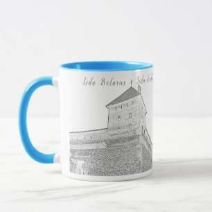 I Liebe Lida Belarus Architektur Schloss Sketch Tasse
