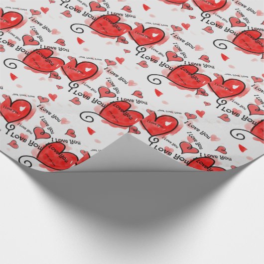 I Liebe, Liebe, Liebe Geschenkpapier (Ecke)
