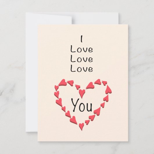 I Liebe Liebe Liebe Sie Feiertagskarte (Vorderseite)