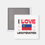 I Liebe Liechtenstein Magnet (Vorderseite/Rückseite)