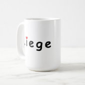 I Liebe Liege Kaffeetasse (Vorderseite Links)
