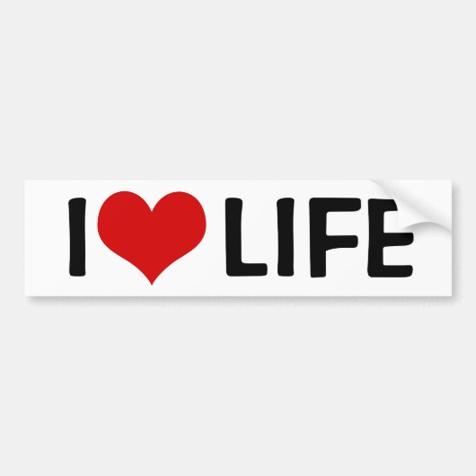 I Liebe Life Autoaufkleber (Vorne)