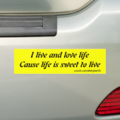 I Liebe Life Autoaufkleber (Auf Auto)