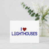 I Liebe Lighthouse Postkarte (Stehend Vorderseite)