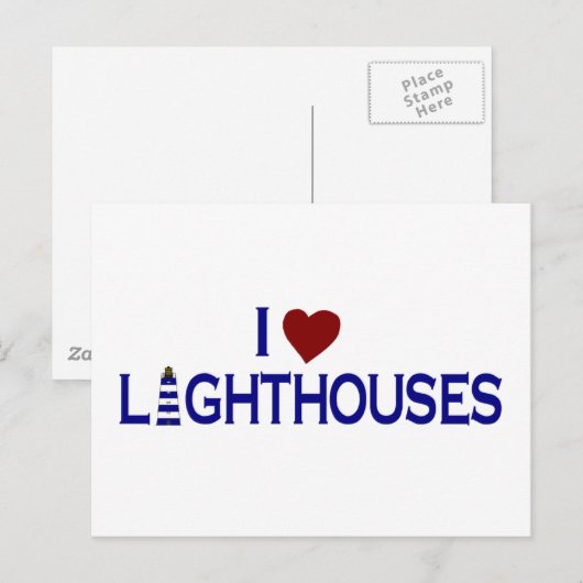 I Liebe Lighthouse Postkarte (Vorne/Hinten)