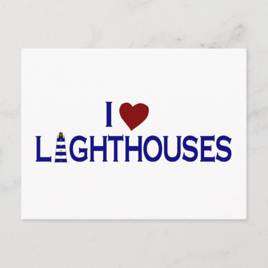 I Liebe Lighthouse Postkarte (Vorderseite)