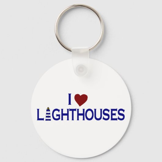 I Liebe Lighthouse Schlüsselanhänger (Vorderseite)